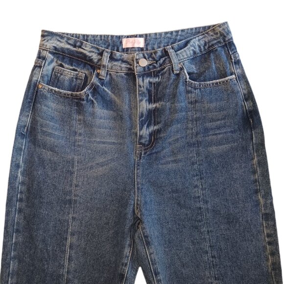 Pink Lily Womens Size 30 Jeans High Waist Straight Leg Blue Jeans Ladies Size 30 - Picture 8 of 10
